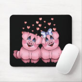 Tapis De Souris Porcs Mousepad d'amour (Avec souris)