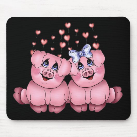 Tapis De Souris Porcs Mousepad d'amour (Devant)