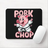 Tapis De Souris Pork Chop Funny Karate Pig Martial (Avec souris)
