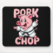Tapis De Souris Pork Chop Funny Karate Pig Martial (Devant)