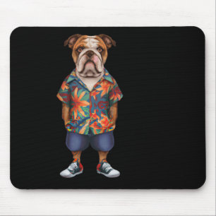 Tapis De Souris Portant Un Hawaï Et Des Shorts