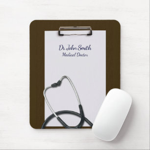Tapis De Souris Porte - bloc Brown Médicale avec Stethoscope