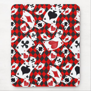Tapis De Souris Porte-documents Alice au pays des merveilles Rouge