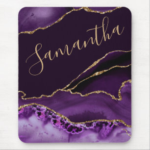 Tapis De Souris Porte en marbre de Parties scintillant violet et d