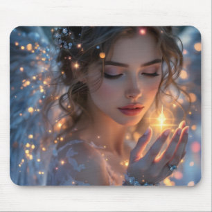 Tapis De Souris Porte-lumière céleste - Angel tenant l'étoile de