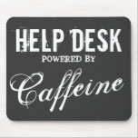 Tapis De Souris Porte-souris du bureau d'aide amusant | Humour de<br><div class="desc">Support de dépannage alimenté par la caféine souris pad Drôle idée cadeau pour les amateurs de café et les accros de caféine au travail. Humour à café pour les employés de bureau et les employés de bureau. Fantaisie et couleurs personnalisables de l'emploi. Vintage regard en détresse.</div>