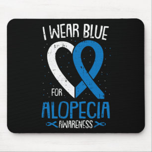 Tapis De Souris Porter Bleu Pour Alopecia Sensibilisation Areata B
