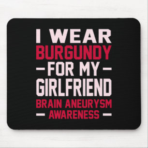 Tapis De Souris Porter Burgundy amie Cerveau Aneurie Sensibilisati