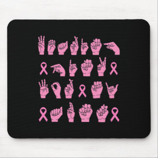 Tapis De Souris Porter Le Rose Pour Ma Tante Langue Des Signes Cha