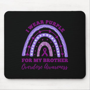 Tapis De Souris Porter le violet pour mon frère surdose de sensibi