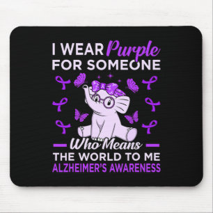 Tapis De Souris Porter le violet pour quelqu'un La maladie d'Alzhe