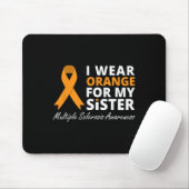 Tapis De Souris Porter Orange Pour Ma Soeur Ms Awareness Ribbon 1 (Avec souris)