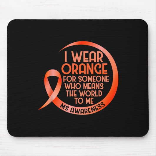 Tapis De Souris Porter Orange Pour Quelqu'Un Ms Multiple Sclerosis (Devant)