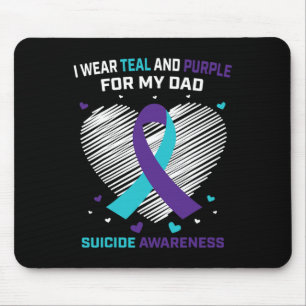 Tapis De Souris Porter Turquoise Et Violet Pour La Sensibilisation