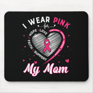 Tapis De Souris Portez Le Rose Pour Ma Mère Sensibilisation Au Can