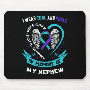 Tapis De Souris Portez Le Turquoise Et Le Violet Pour Mon Suicide