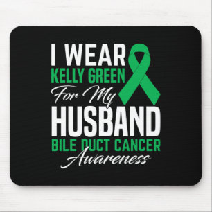 Tapis De Souris Portez le vert Kelly pour mon mari atteint d'un ca
