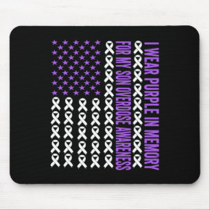 Tapis De Souris Portez Le Violet En Mémoire Pour Mon Fils Adjudica