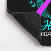 Tapis De Souris Portez le violet Turquoise en mémoire de mon mari (Coin)