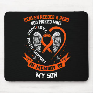 Tapis De Souris Portez Orange En Mémoire De Mon Fils Sensibilisati