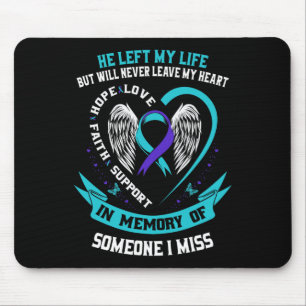 Tapis De Souris Portez Turquoise Et Violet Pour Quelqu'Un Que Je M