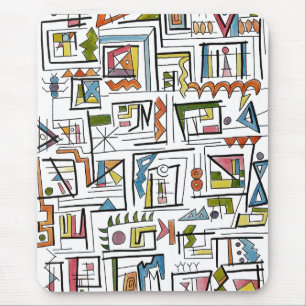 Tapis De Souris Portland-Art géométrique moderne fantaisiste