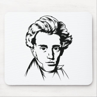 Tapis De Souris Portra d'existentialiste de philosophie de Soren