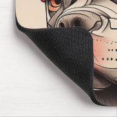 Tapis De Souris Portrait Abstrait Pit Bull (Coin)