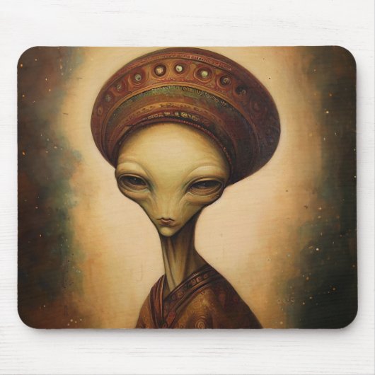 Tapis De Souris Portrait Alien antique (Devant)