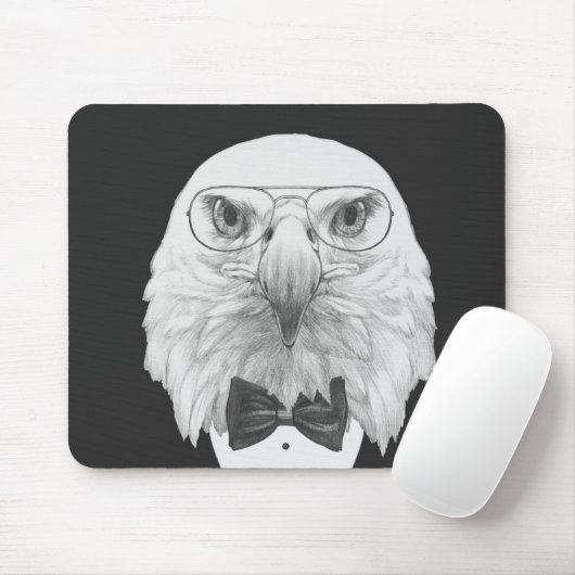 Tapis De Souris Portrait chic d'Eagle (Avec souris)