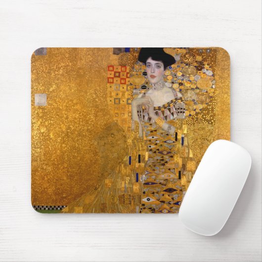 Tapis De Souris Portrait d'Adele Bloch-Bauer I par Gustav Klimt (Avec souris)