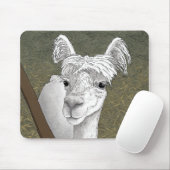 Tapis De Souris Portrait d'alpaca 2 (Avec souris)