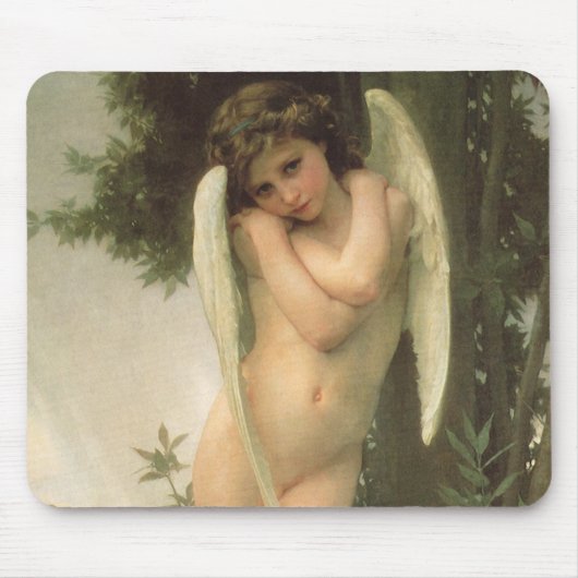 Tapis De Souris Portrait d'ange de Cupid (Cupidon) par Bouguereau (Devant)