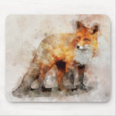 Tapis De Souris Portrait d'aquarelle Red Fox 04 (Devant)