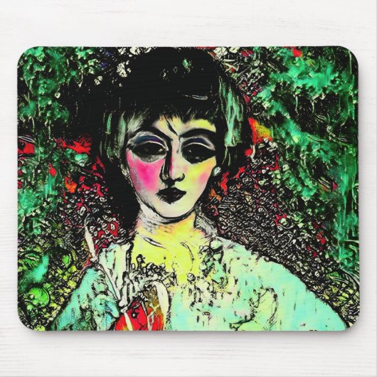 Tapis De Souris Portrait de Beauté Gothique (Devant)