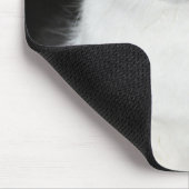 Tapis De Souris Portrait de chat noir et blanc (Coin)
