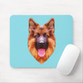 Tapis De Souris Portrait de chien berger allemand (Avec souris)