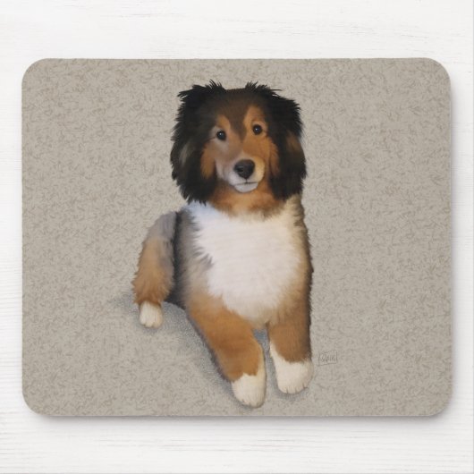 Tapis De Souris Portrait de chien Shelter mix (Devant)