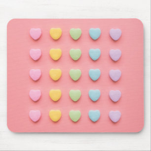 Tapis De Souris Portrait de coeurs de sucrerie