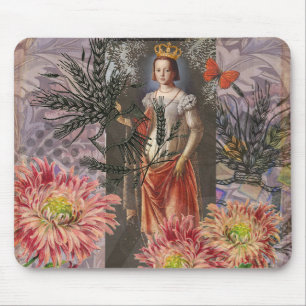 Tapis De Souris Portrait de femme Vierge Antique Coloré Riche