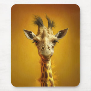 Tapis De Souris Portrait de girafe