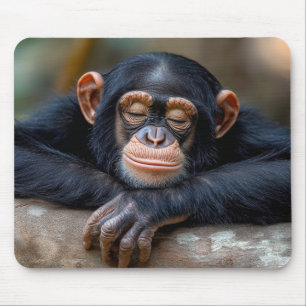 Tapis De Souris Portrait de gorille sauvage se relaxant