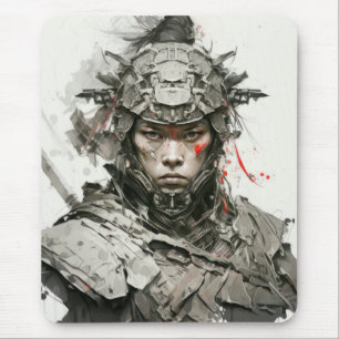 Tapis De Souris Portrait de guerrier Peinture aventure historique