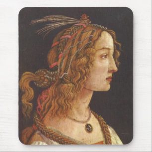 Tapis De Souris Portrait de jeune Simonetta Vespucci