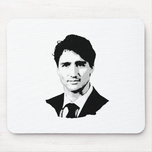 Tapis De Souris Portrait de Justin Trudeau (Devant)