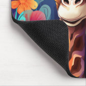 Tapis De Souris Portrait de la Giraffe florale-9321 (Coin)