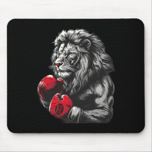 Tapis De Souris Portrait de Lion de Boxe Motif Faune Amateur de Ki