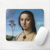Tapis De Souris Portrait de Maddalena Doni par Raphael Sanzio (Avec souris)
