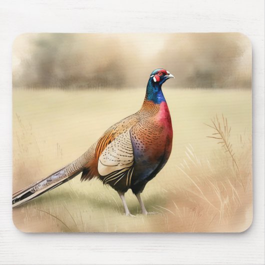 Tapis De Souris Portrait De Phéasé En Pré D'Or (Devant)