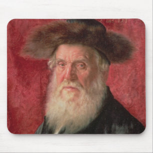 Tapis De Souris Portrait de Rabbin de Nadvorno, c.1910 (huile
